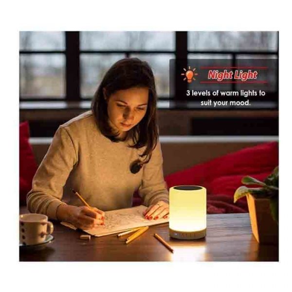 LED Touch Lamp Mini Portable Multifunction Bluetooth Speaker Bass Sound