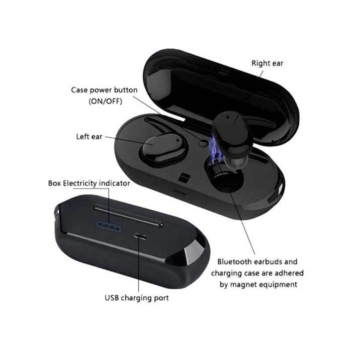 TWS 4 Wireless Bluetooth EarbudsEarphone with Charging case vividkart mobile acessories business in India