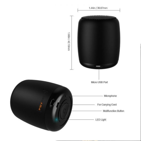 Psytech Mini Boost Speaker Bluetooth Rechargeable Wireless Speaker
