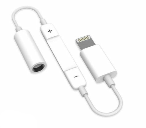 lightning to 3.5mm headphone jack adapter and charger