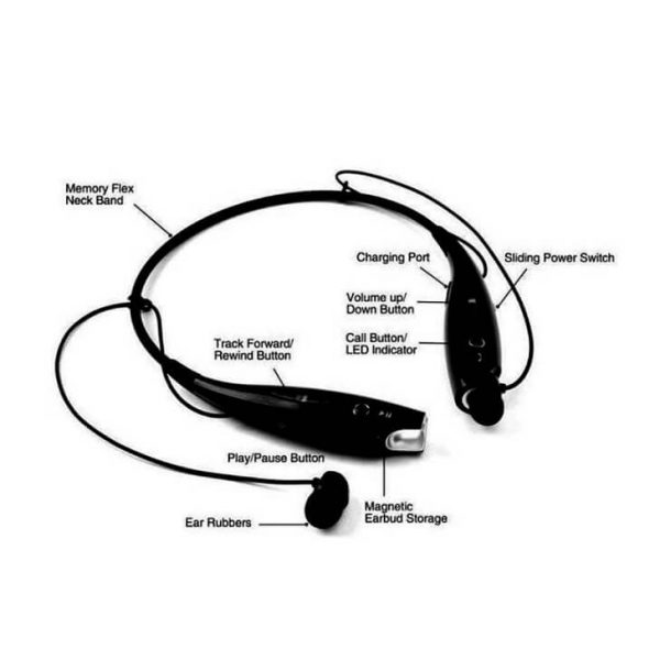 HBS-730 Neckband Bluetooth Headphones Earphone vIVIDKART