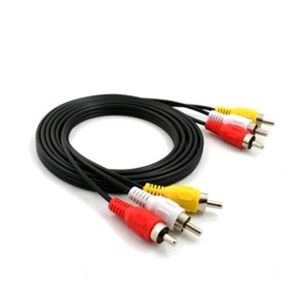 Pure Copper 3 RCA 3 RCA Composite Audio Video AV Cable TV LCD LED DTH