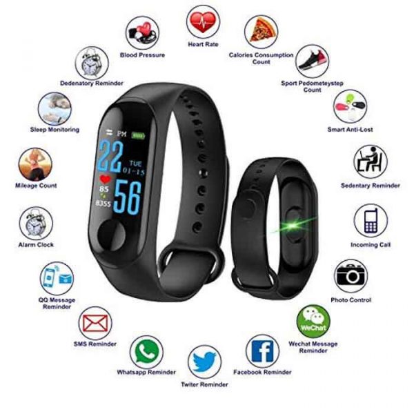 Fitness Tracker M3 health band Heart Rate Monitor Bluetooth Health Fitness Tracker
