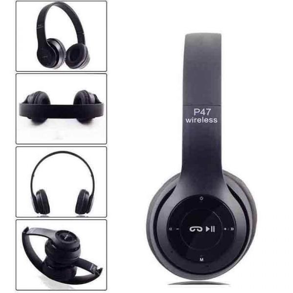 P47 HD Sound Wireless Headphones Foldable Bluetooth Headphones with Mic
