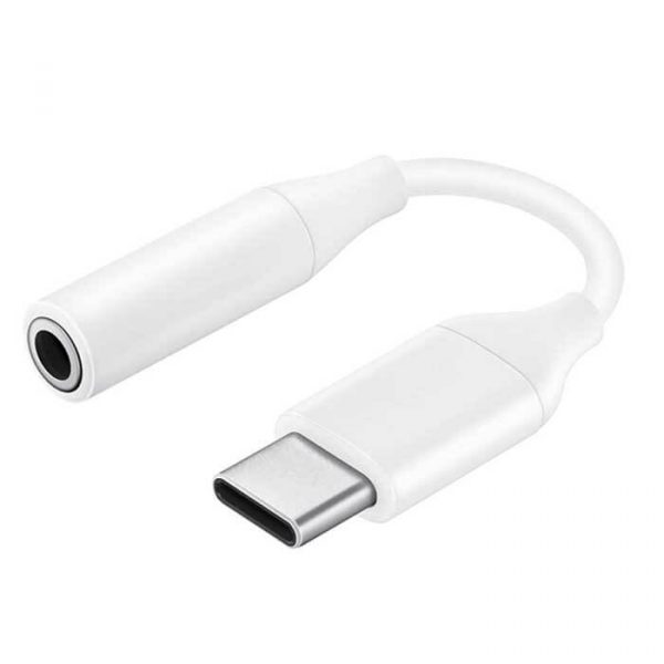 Type C to 3.5 mm Jack Audio Connector Adapter for OnePlus White