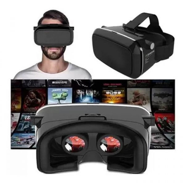 VR Box with Joystick (Remote) 3 Months Warranty -Black