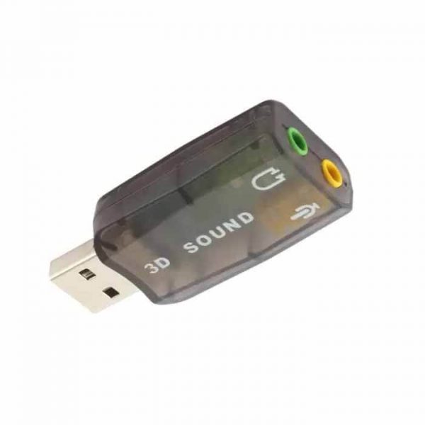 Sound Card Adapter From Usb To 3.5mm Headphone And Mic For Laptop And Pc