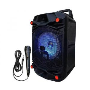 Wireless Trolley Bluetooth Portable Speaker With LED Display And Wired Karaoke Mic