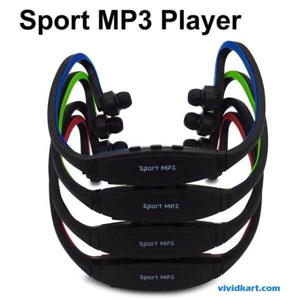 Sporty Wireless Bluetooth Headset in ear With Support Micro Sd TF Card