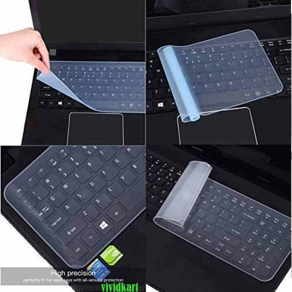 Universal Keyboard Protector Skin Silicone Guard for 15.6 inch Laptop Transparent