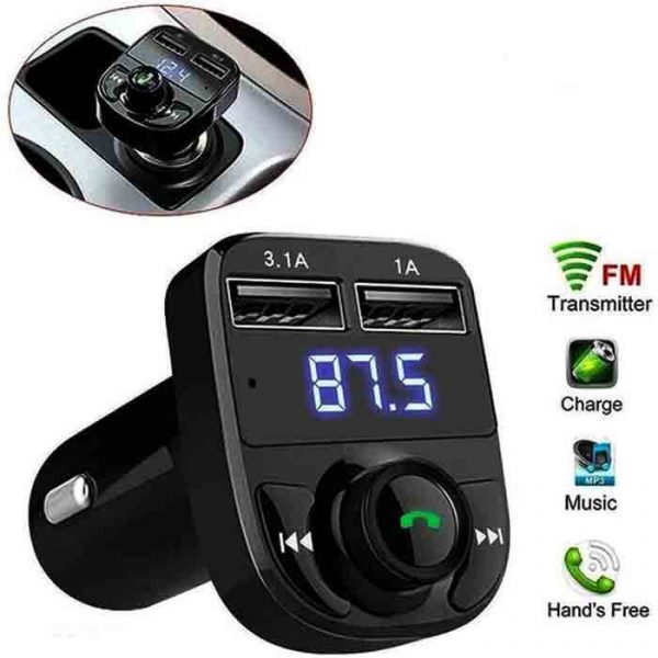 Stylish Car Fast Charger Dual USB Compatible With All Smart Phones Black