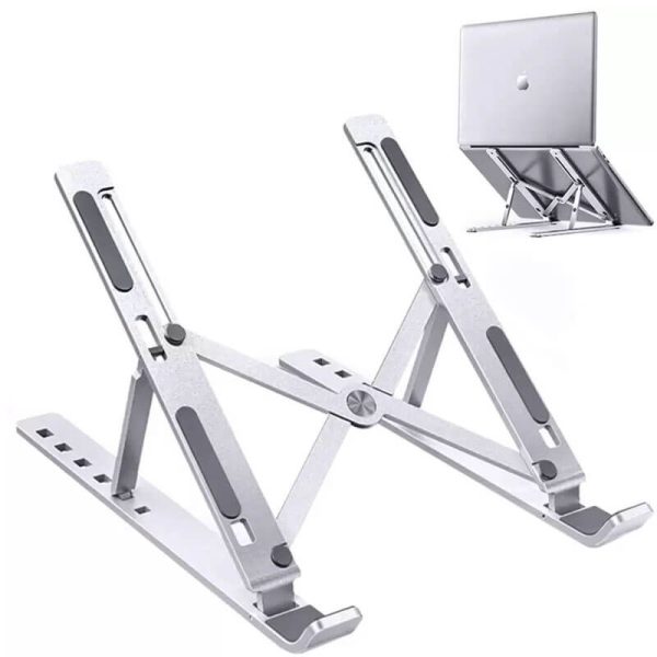 Laptop Stand, Adjustable Portable Computer Riser Stand with 7 Levels Height & Angle, Foldable Aluminum Stand for Mac MacBook Pro Air, Lenovo, HP, Dell More 10 15.6 inches