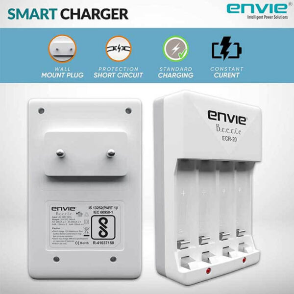 Envie ECR-20_ front and back nvie rechargeable battery with charger ,rechargeable Camera Battery Charger
