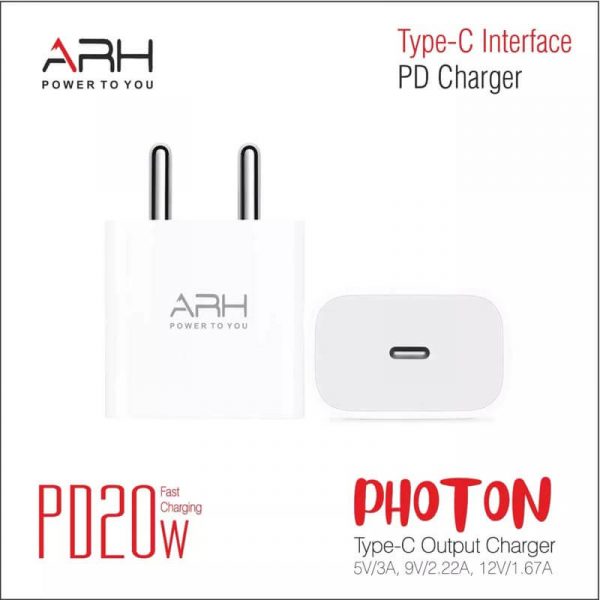iPhone Original 20W PD Charger Compatible with i-Phone 13,12,11,X,8 Series_ARH mobile Charger