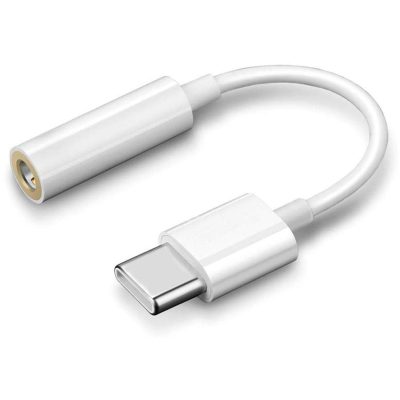White Type C To 3.5 Mm Jack Audio Connector Adapter For Oneplus Nord / 8 Pro