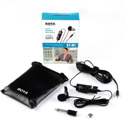 BOYA-By-m1-3.5mm-Electret-Condenser-Microphone-with-14-Adapter-for-Smartphones-Dslr-Camcorders-Microphone_