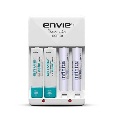 Envie Battery Charger Envie ECR-20 With 4xAAA Rechargeable batteries