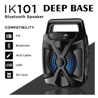 I Kall IK 101 Lighting Portable Bluetooth Rechargeable Speaker with Memory Card Slot