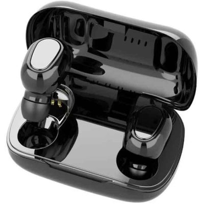 L21 True Wireless Earbud Headphone Bluetooth Headset Black With Calling Mic