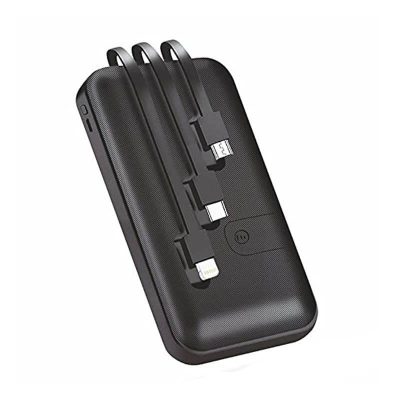 Trio 10000mAh Fast Charging Power Bank Built-in 3 Cables