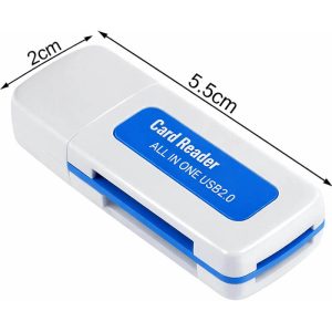 USB 2.0 4-slot memory card reader supporting SD, Micro SD (TF),